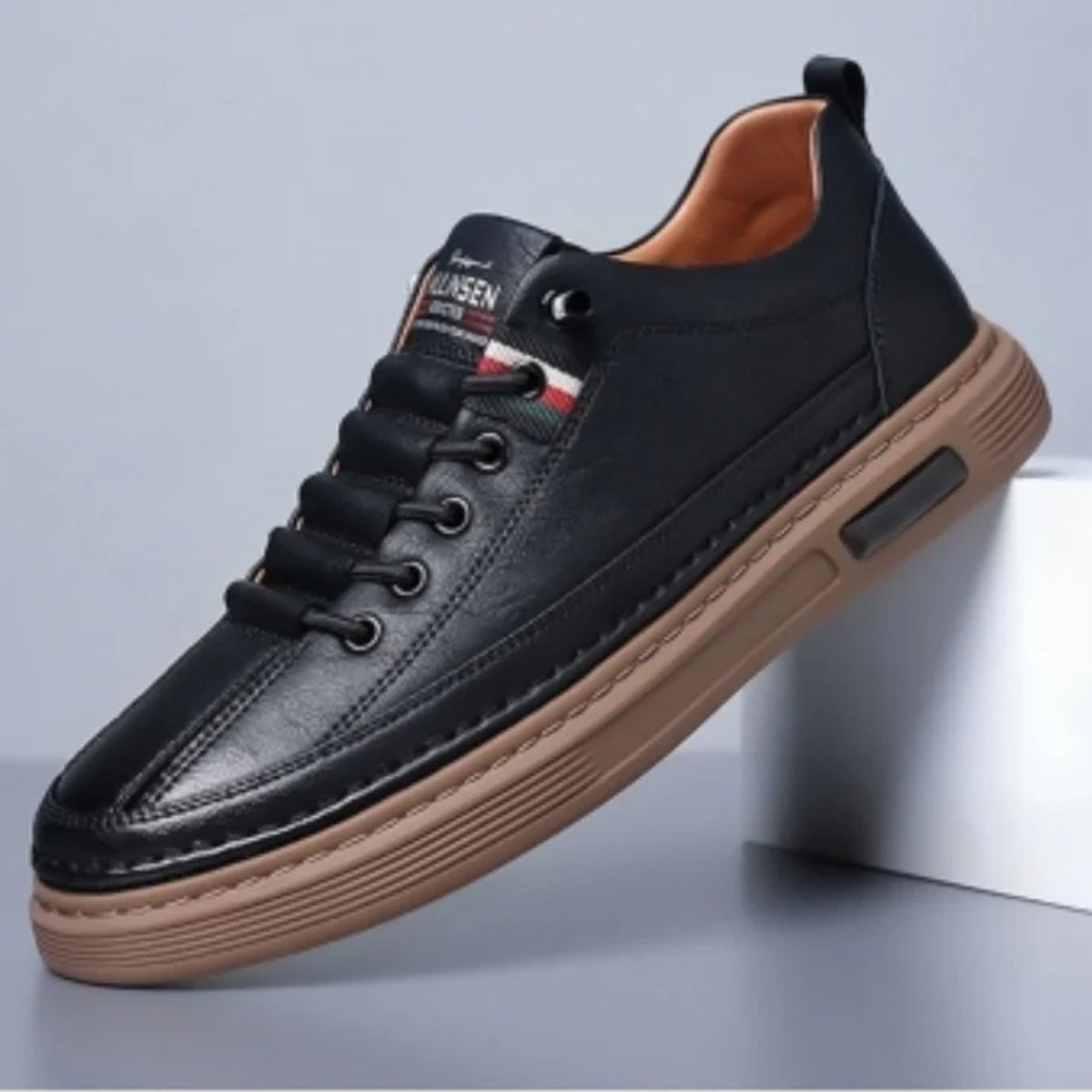 VogeLuxe | Men’s Casual Leather Low-Top Sneakers 7