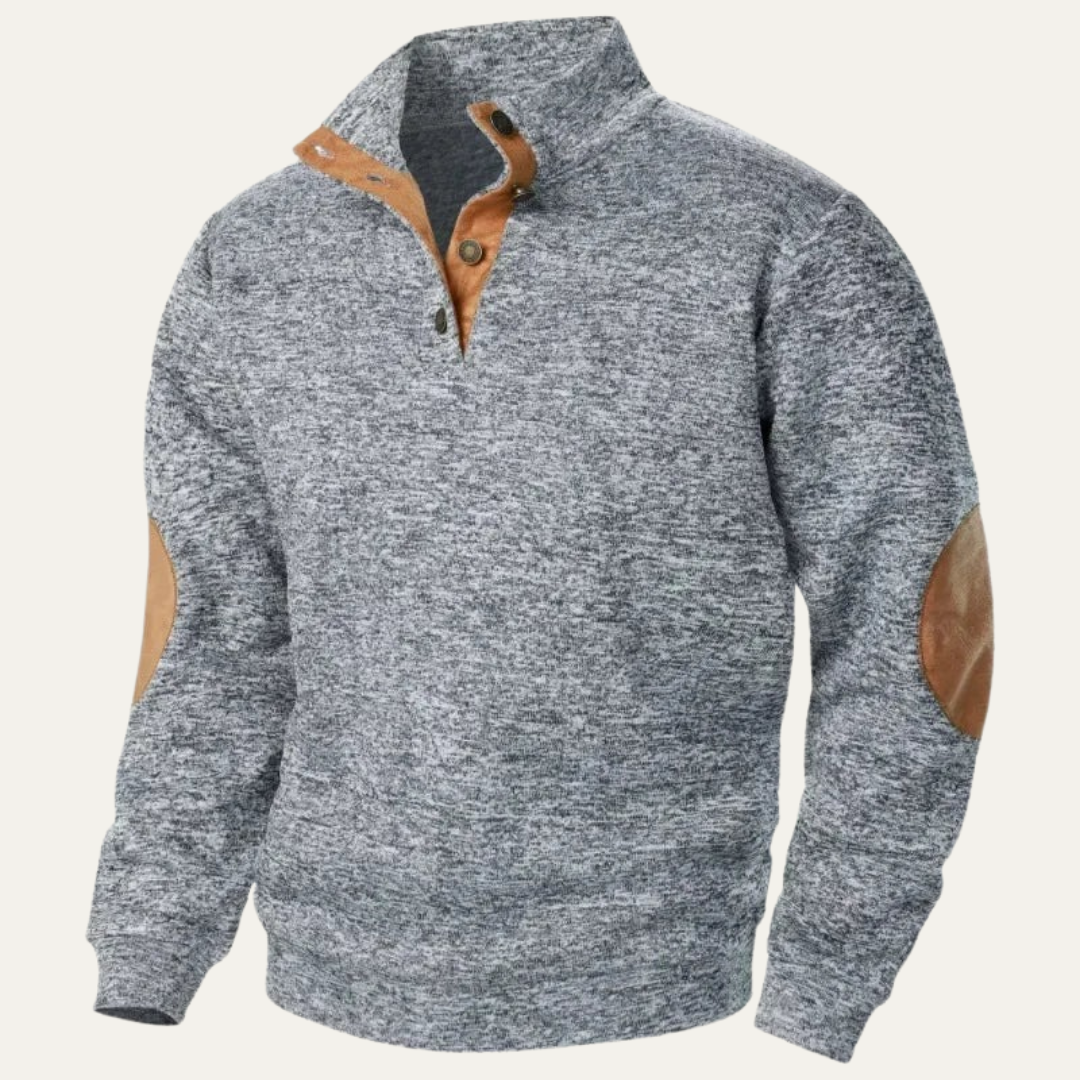 VogeLuxe | Men’s Casual Mock Neck Sweater 4