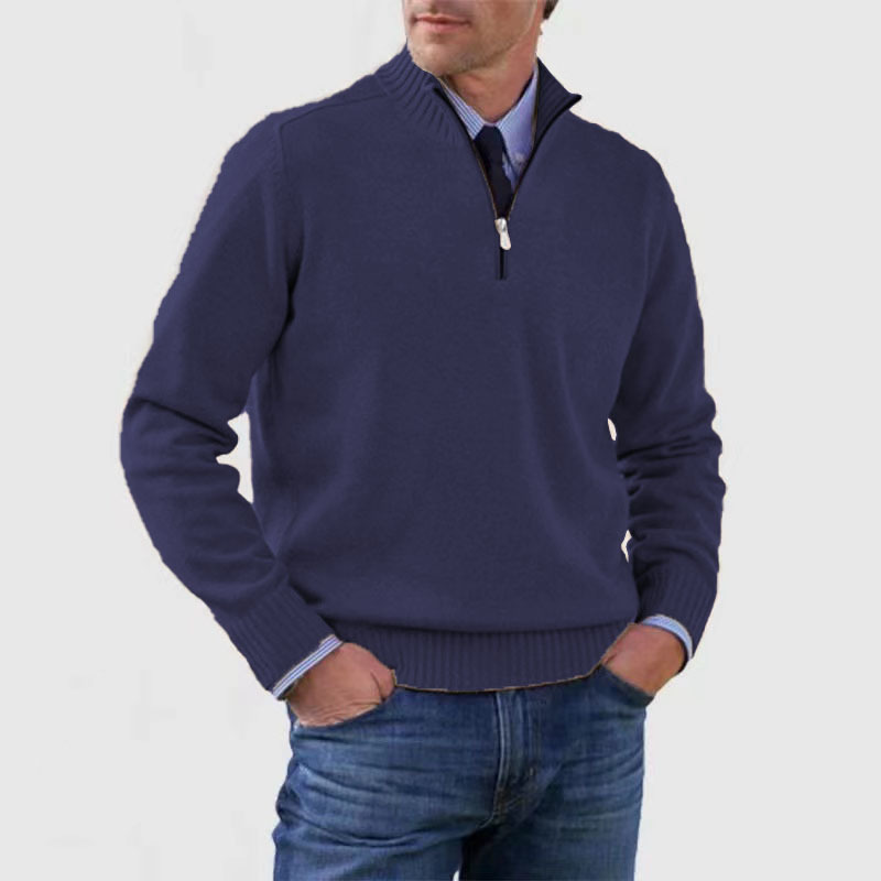 VogeLuxe | Men’s Casual Quarter-Zip Pullover 4