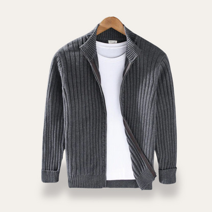VogeLuxe | Men’s Casual Ribbed Knit Layering Cardigan 0