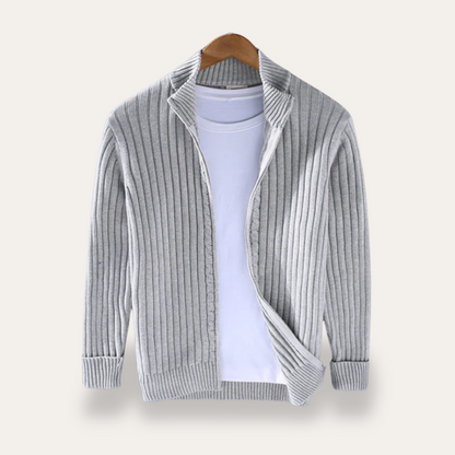VogeLuxe | Men’s Casual Ribbed Knit Layering Cardigan 2