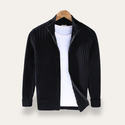 VogeLuxe | Men’s Casual Ribbed Knit Layering Cardigan 6
