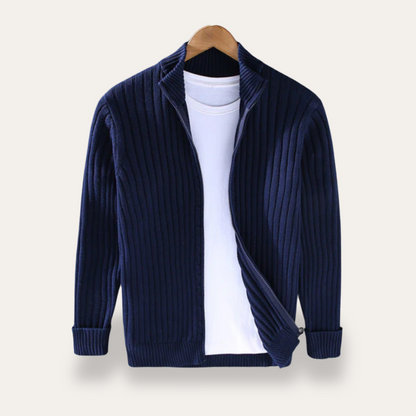 VogeLuxe | Men’s Casual Ribbed Knit Layering Cardigan 7