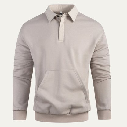 VogeLuxe | Men’s Casual Rugby Polo Sweatshirt 0