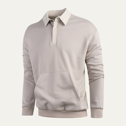 VogeLuxe | Men’s Casual Rugby Polo Sweatshirt 1