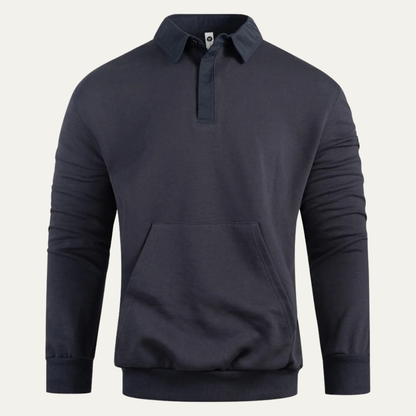 VogeLuxe | Men’s Casual Rugby Polo Sweatshirt 5