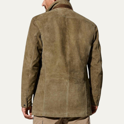 VogeLuxe | Men’s Casual Sport Coat with Suede Collar 2