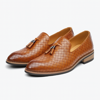 VogeLuxe | Men's Casual Woven Leather Loafers 3