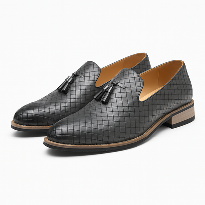 VogeLuxe | Men's Casual Woven Leather Loafers 5