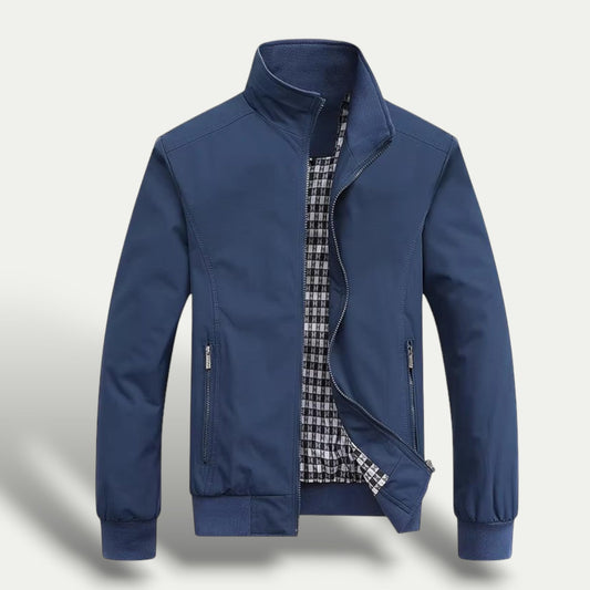 VogeLuxe | Men’s Check Lined Zip-Up Jacket 0