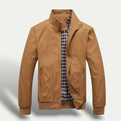 VogeLuxe | Men’s Check Lined Zip-Up Jacket 5