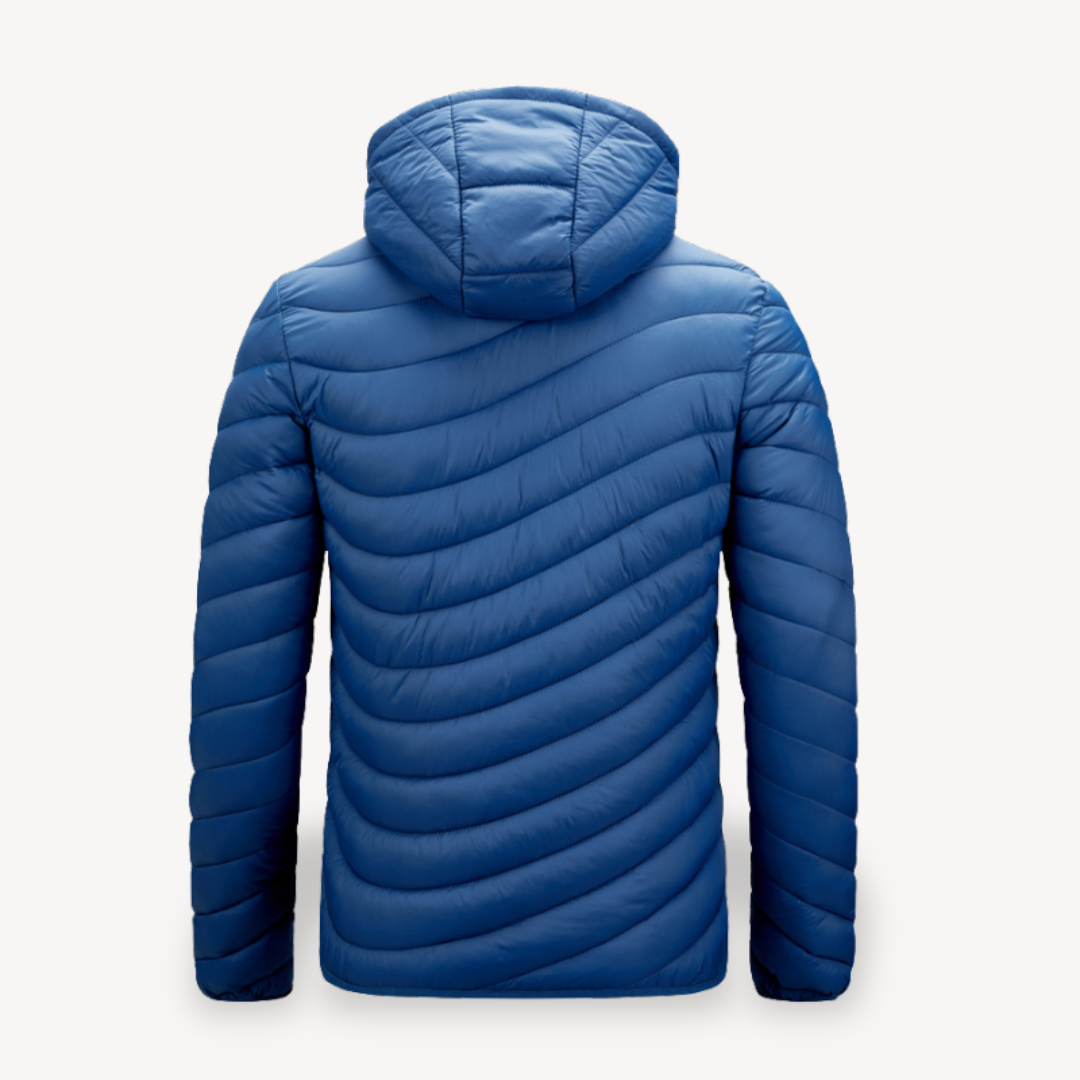 VogeLuxe | Men’s Chevron Quilted Hooded Puffer Jacket 2