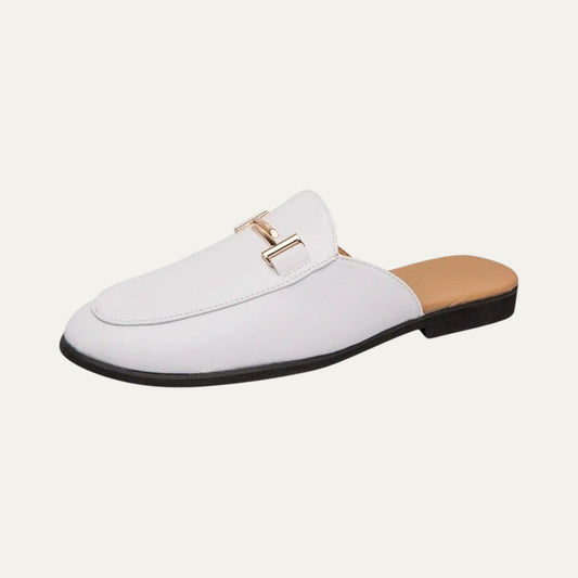 VogeLuxe | Men’s Chic Slip-On Mules with Buckle Accent 0