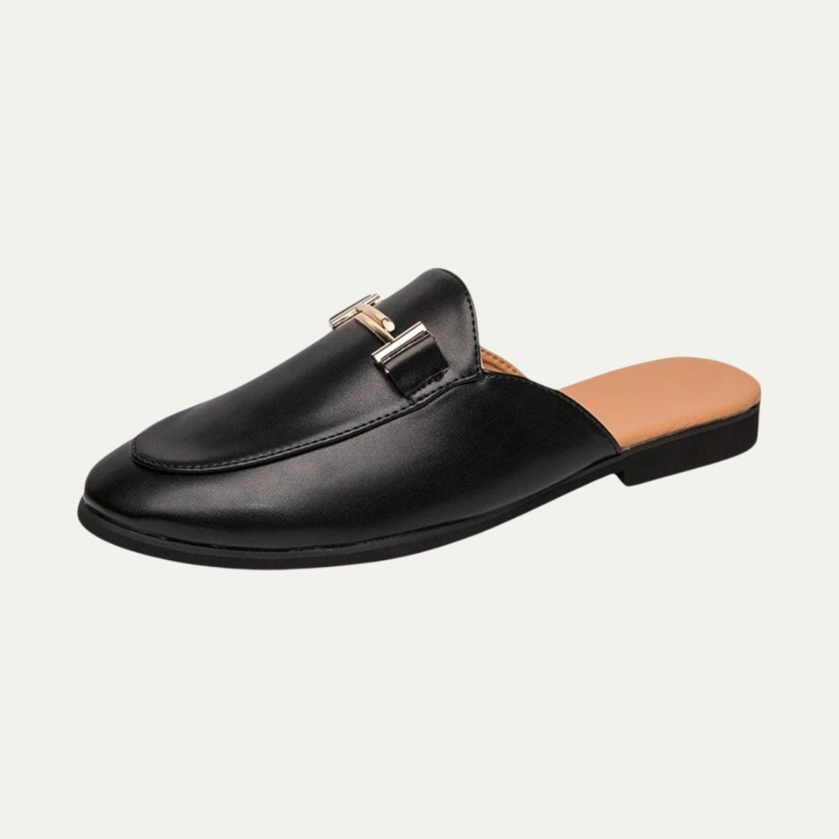 VogeLuxe | Men’s Chic Slip-On Mules with Buckle Accent 1