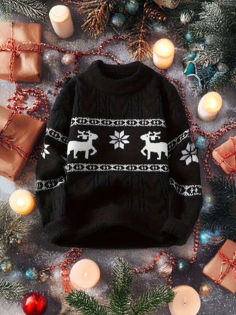 VogeLuxe | Men’s Christmas Cable Knit Sweater 8