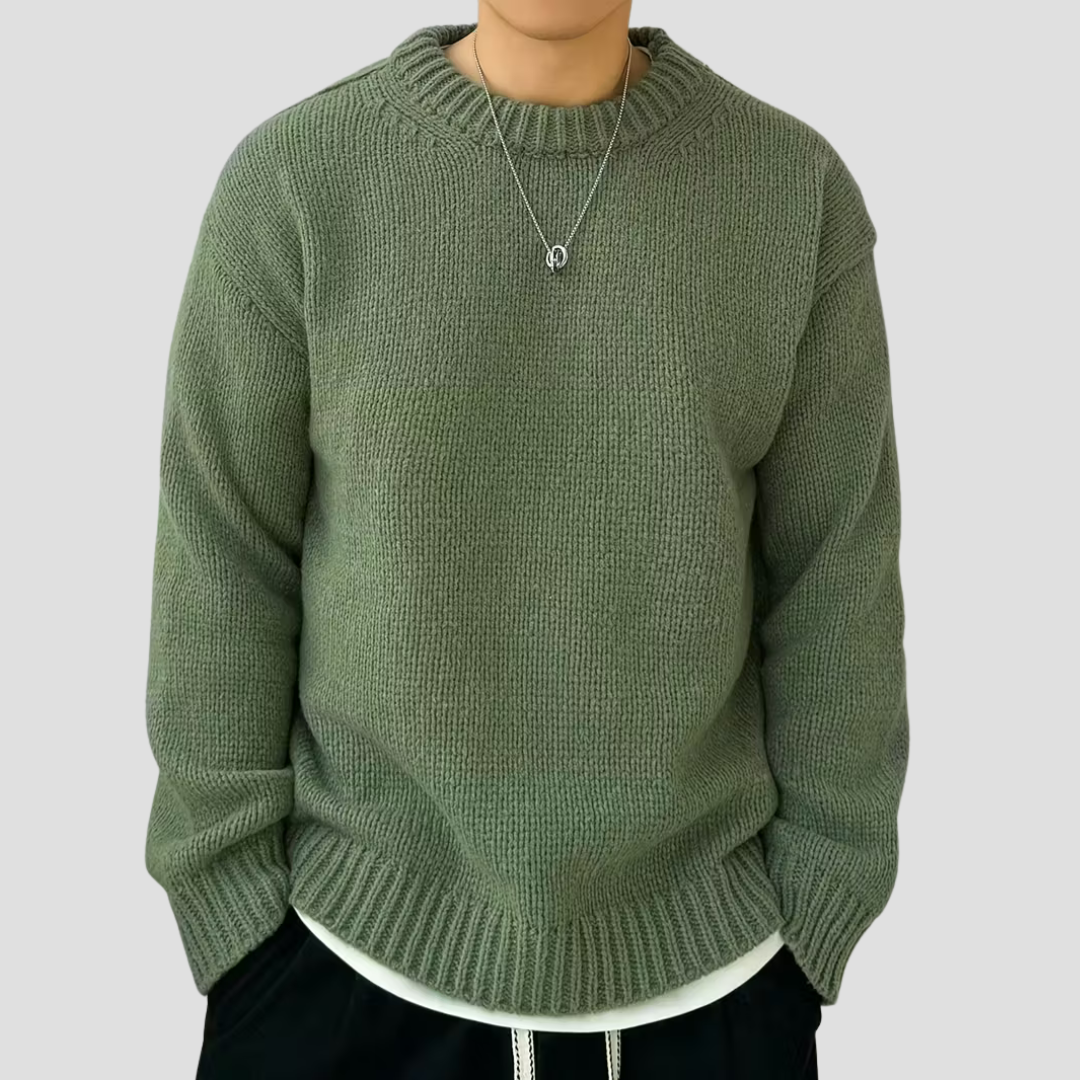 VogeLuxe | Men’s Chunky Knit Crewneck Sweater 0