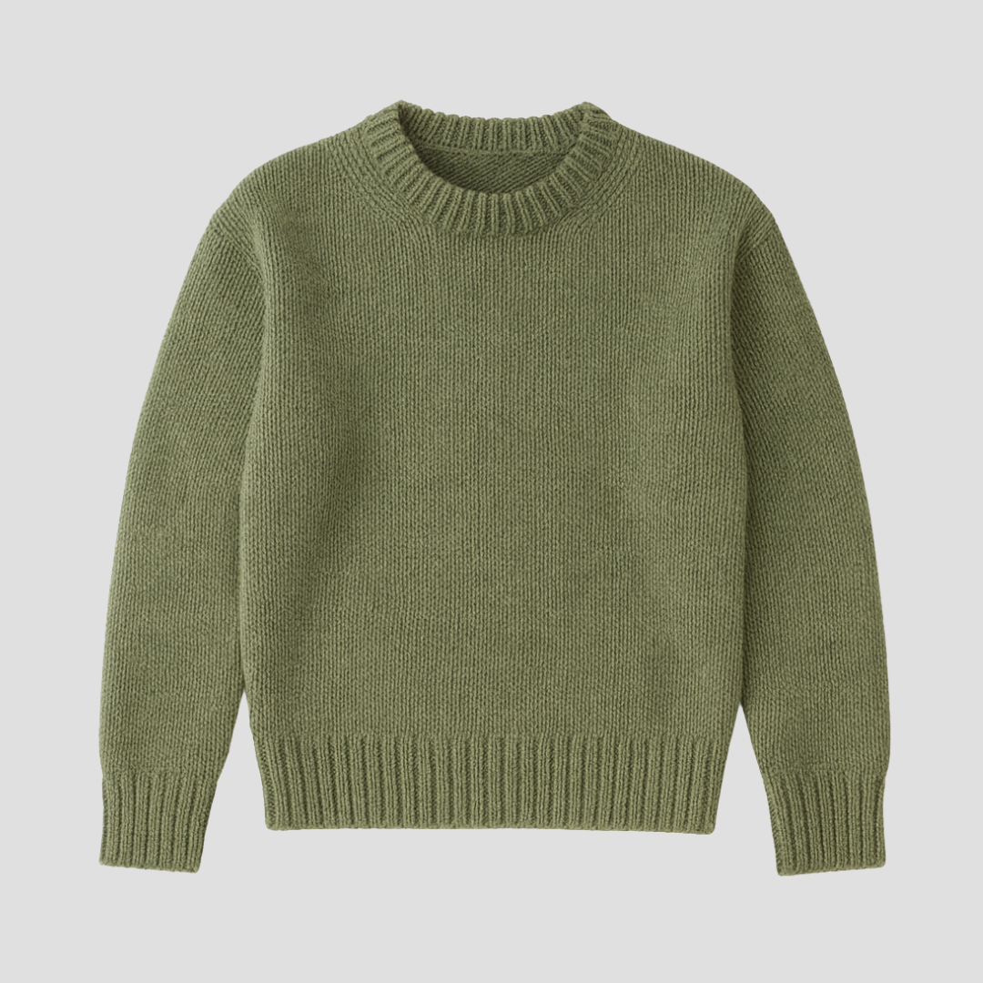 VogeLuxe | Men’s Chunky Knit Crewneck Sweater 1
