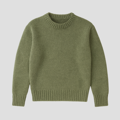 VogeLuxe | Men’s Chunky Knit Crewneck Sweater 1