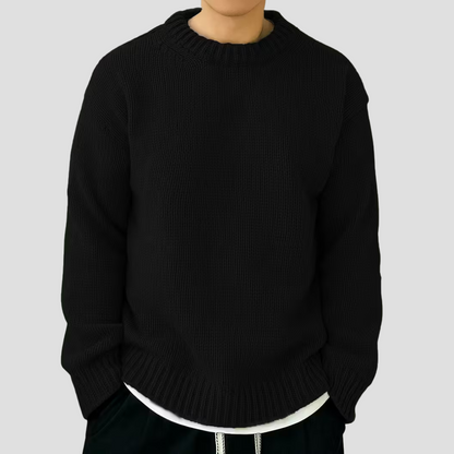 VogeLuxe | Men’s Chunky Knit Crewneck Sweater 2