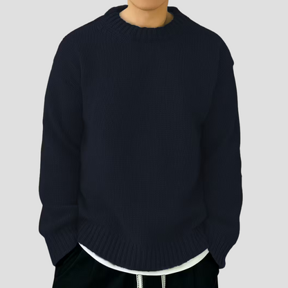 VogeLuxe | Men’s Chunky Knit Crewneck Sweater 3