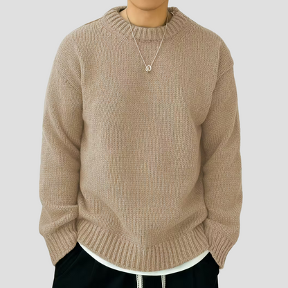 VogeLuxe | Men’s Chunky Knit Crewneck Sweater 4