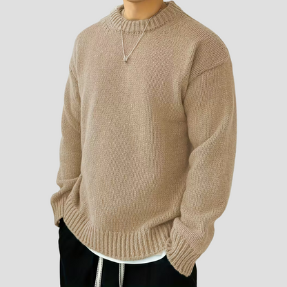 VogeLuxe | Men’s Chunky Knit Crewneck Sweater 5