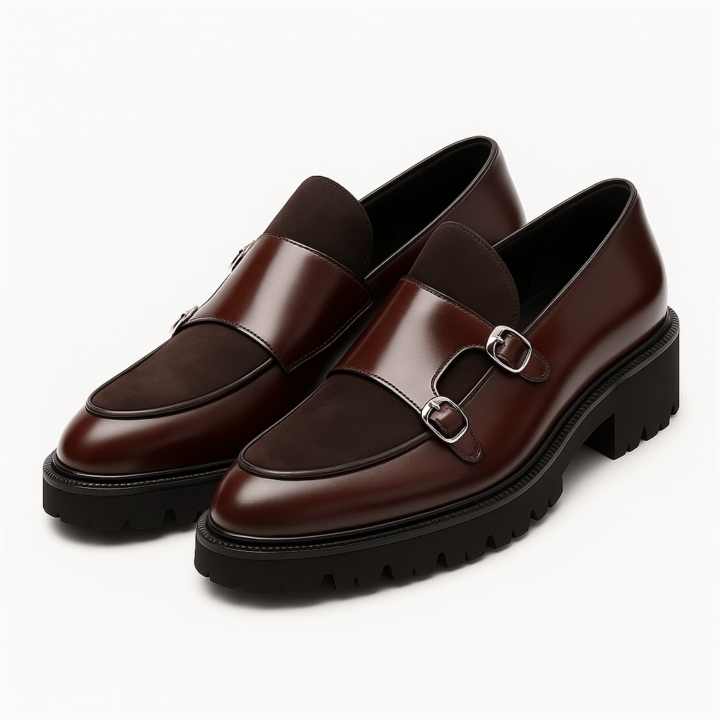 VogeLuxe | Men’s Chunky Monk Strap Loafers 0