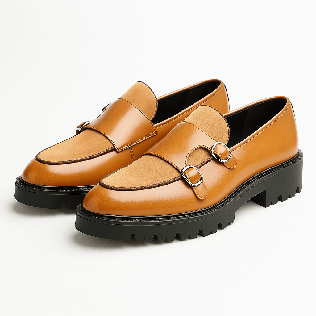 VogeLuxe | Men’s Chunky Monk Strap Loafers 3