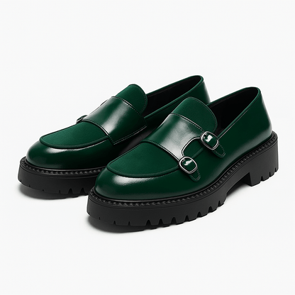 VogeLuxe | Men’s Chunky Monk Strap Loafers 4