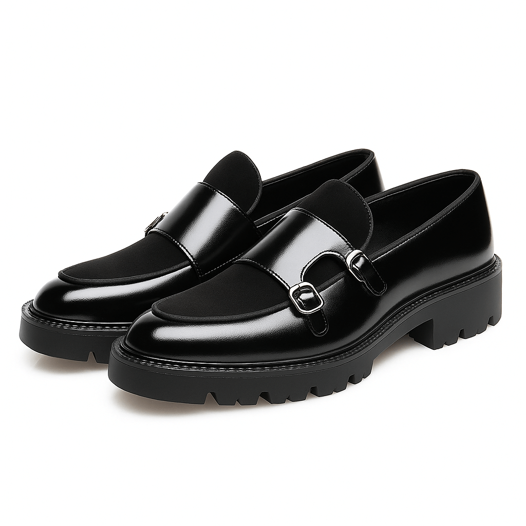 VogeLuxe | Men’s Chunky Monk Strap Loafers 5
