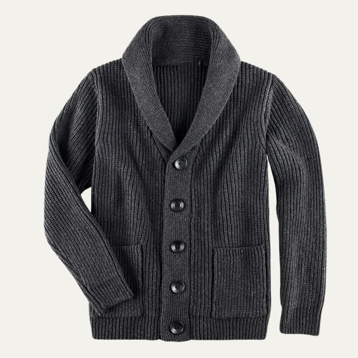 VogeLuxe | Men’s Chunky Ribbed Cardigan 0