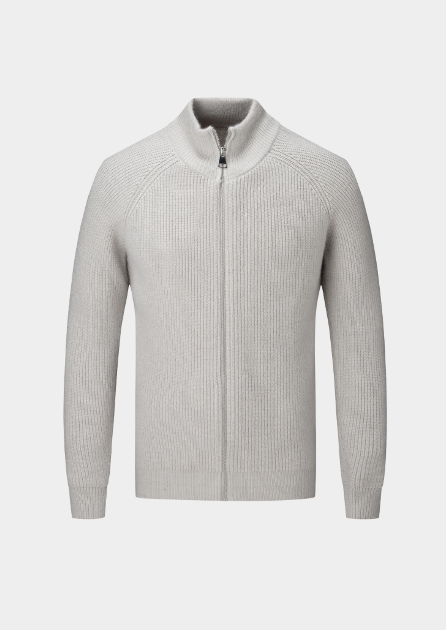 VogeLuxe | Men’s Chunky Ribbed Zip-Up Cardigan 0