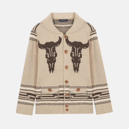 VogeLuxe | Men’s Chunky Southwestern Knit Cardigan 0