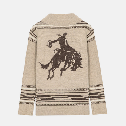 VogeLuxe | Men’s Chunky Southwestern Knit Cardigan 1