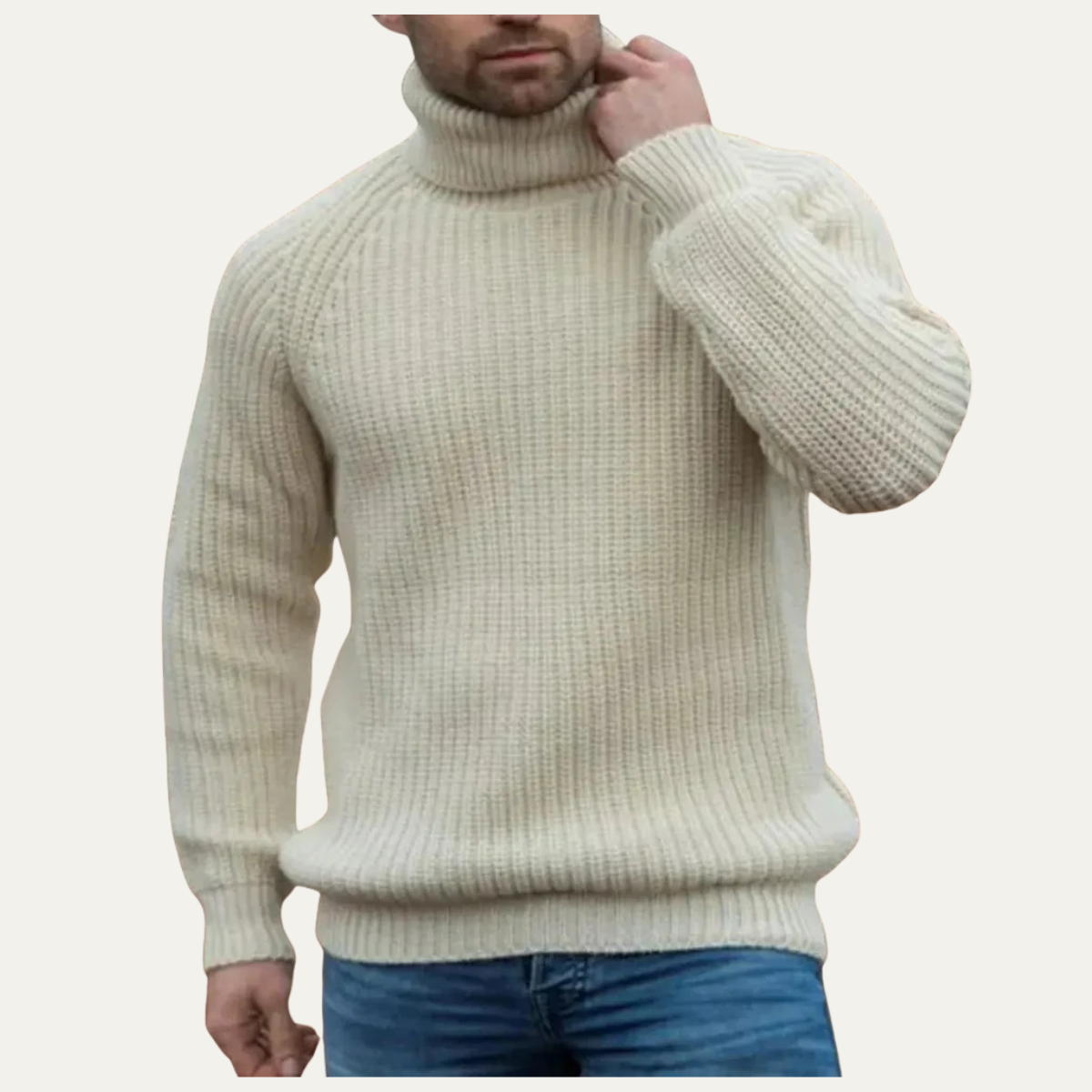 VogeLuxe | Men’s Chunky Turtleneck Sweater 2