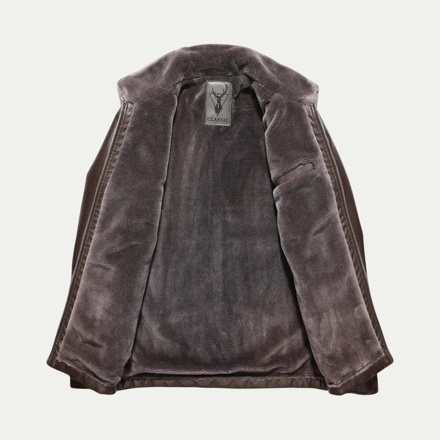 VogeLuxe | Men’s Classic Aviator Leather Jacket 2