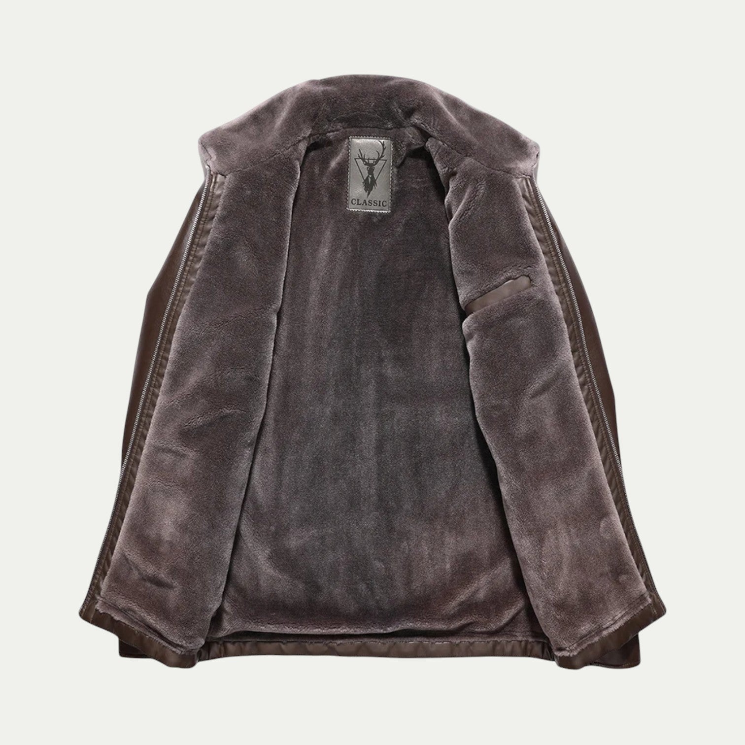 VogeLuxe | Men’s Classic Aviator Leather Jacket 2