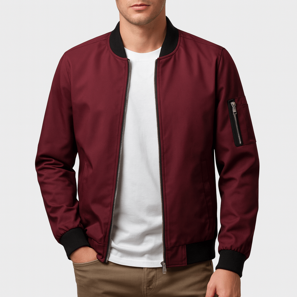VogeLuxe | Men’s Classic Bomber Jacket 4