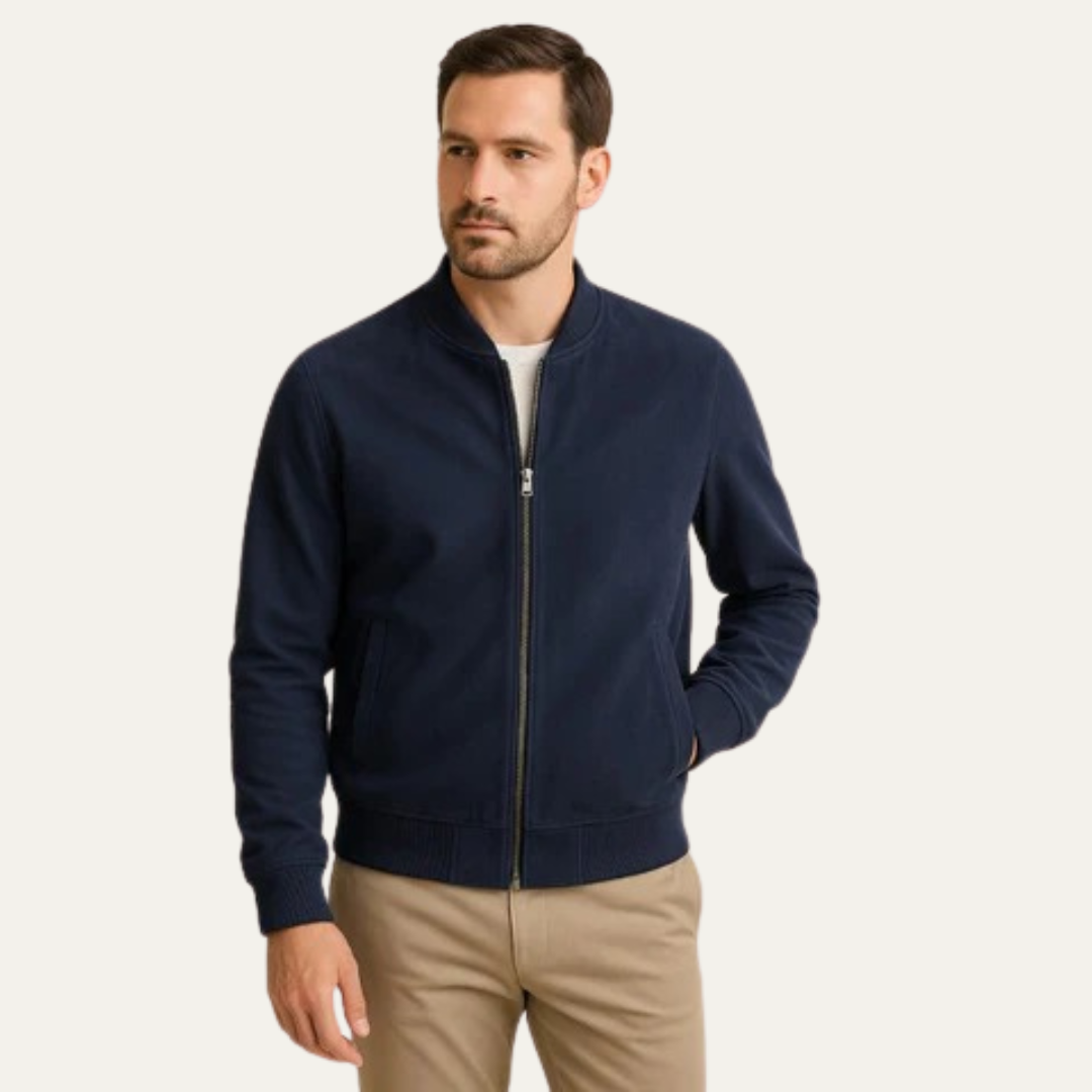 VogeLuxe | Men’s Classic Bomber Zip-Up Jacket 6