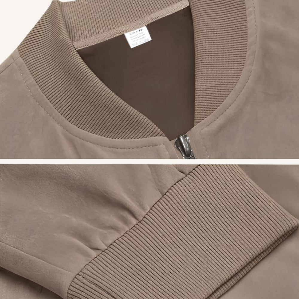VogeLuxe | Men’s Classic Bomber Zip-Up Jacket 7