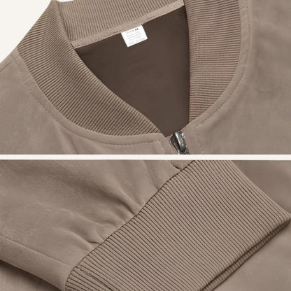 VogeLuxe | Men’s Classic Bomber Zip-Up Jacket 7