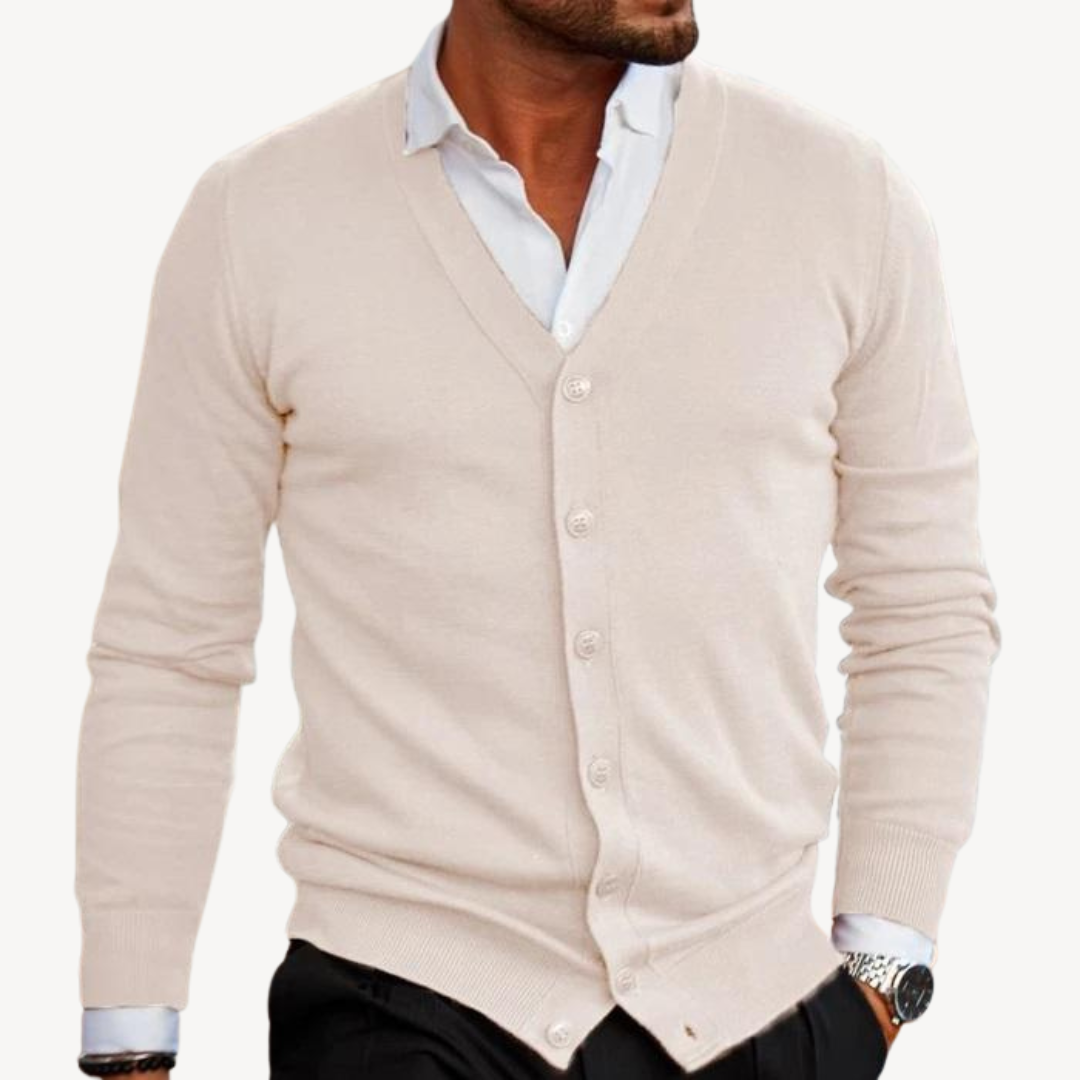VogeLuxe | Men’s Classic Button Cardigan 1
