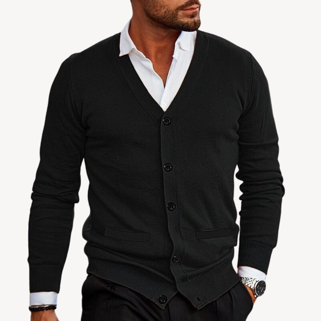 VogeLuxe | Men’s Classic Button Cardigan 2