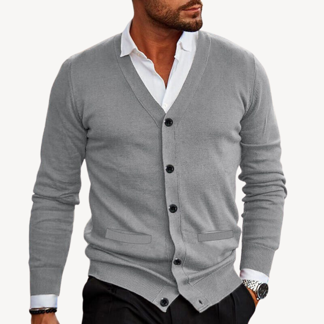 VogeLuxe | Men’s Classic Button Cardigan 4