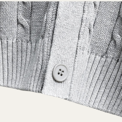 VogeLuxe | Men’s Classic Cable-Knit Cardigan 5