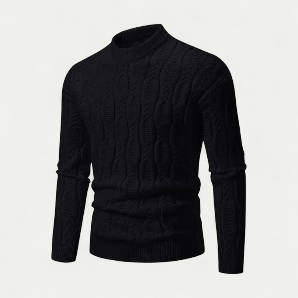 VogeLuxe | Men’s Classic Cable Knit Pullover 0
