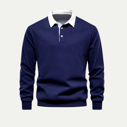 VogeLuxe | Men’s Classic Contrast-Collar Shirt 0