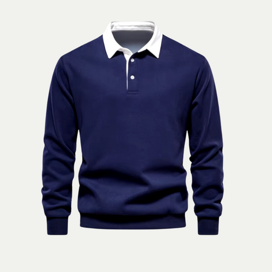VogeLuxe | Men’s Classic Contrast-Collar Shirt 0