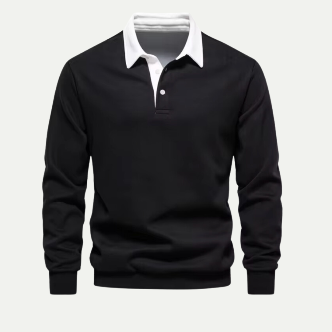 VogeLuxe | Men’s Classic Contrast-Collar Shirt 2