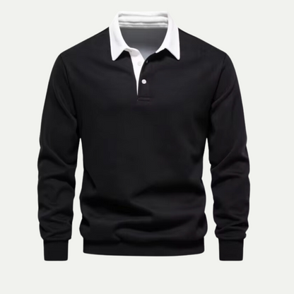 VogeLuxe | Men’s Classic Contrast-Collar Shirt 2